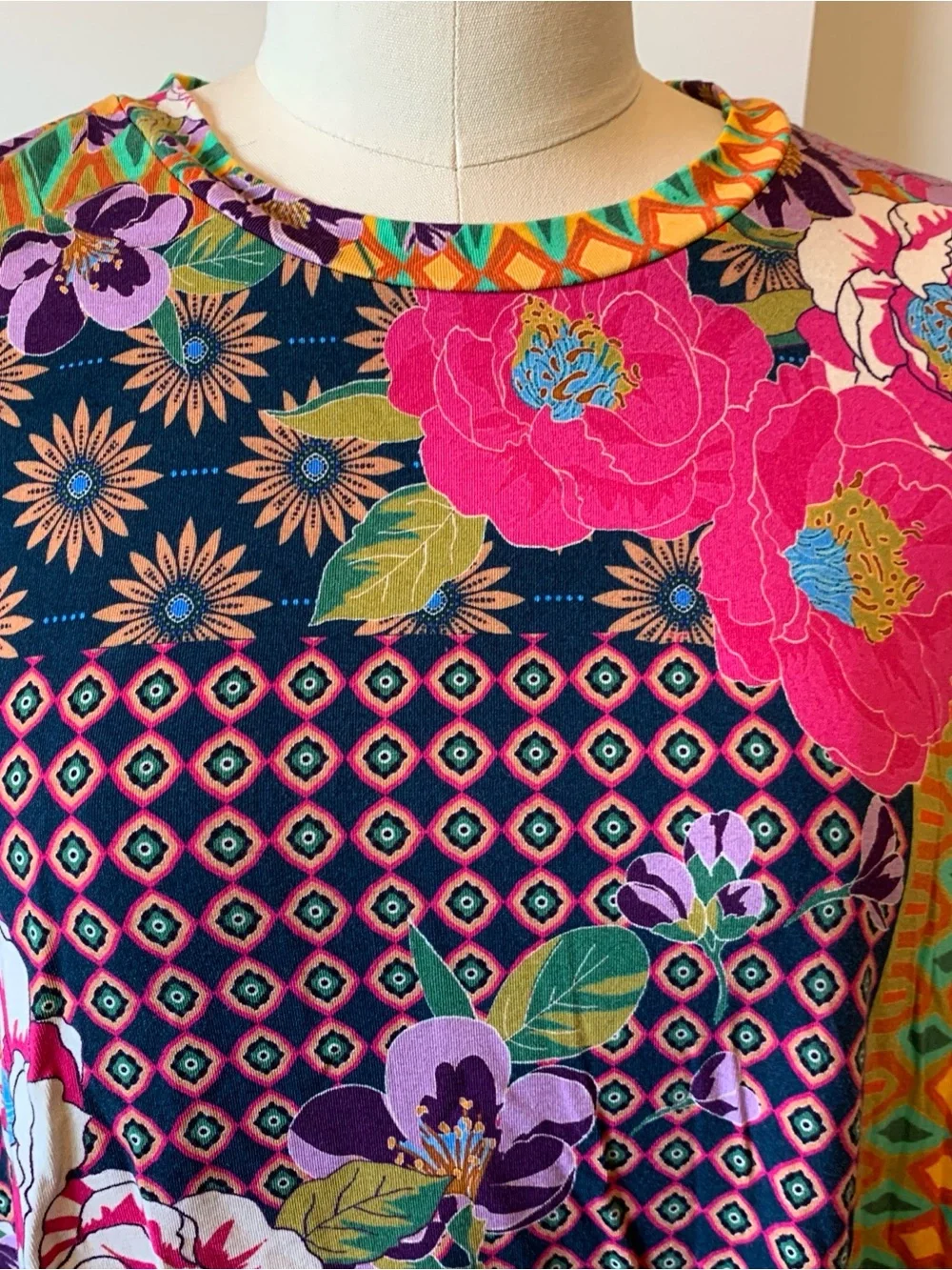 Johnny Was Multicolor Floral Tee - Picture 2 of 7